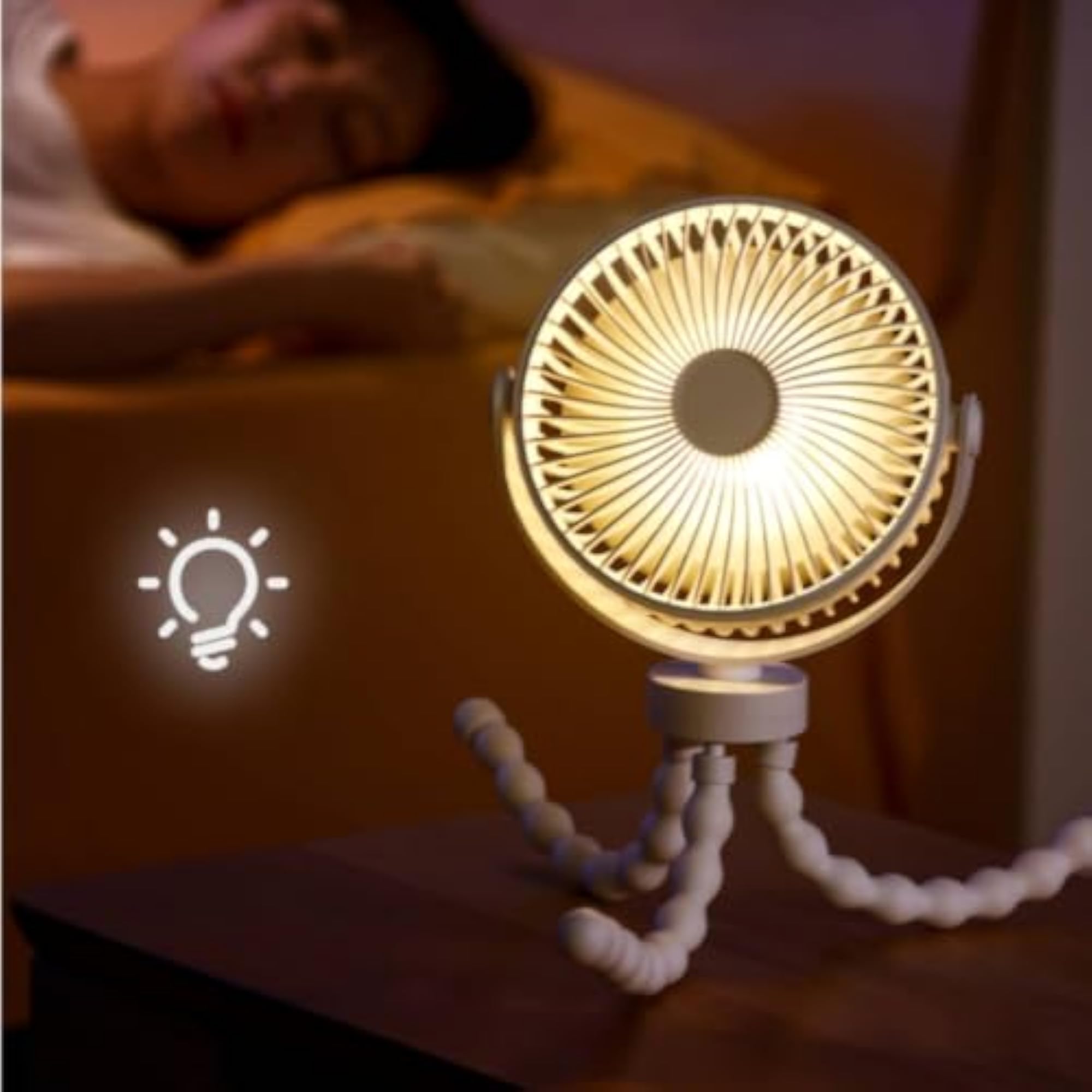 Portable Stroller Fan with Flexible Tripod