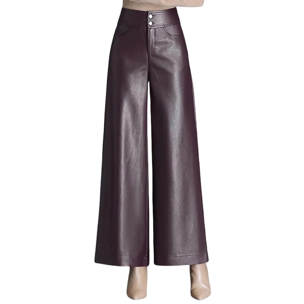 gonne da Donna Pantaloni da Tre Quarti di Pantaloni Autunnali E Invernali Caldi-Rosso-m