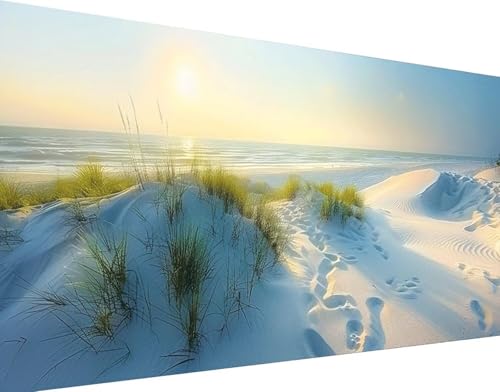 Peinture Diamant Plage pour salon, grand format 70x140cm détente maison