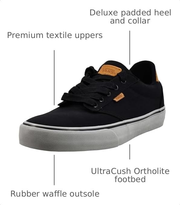 Image of Vans Men's Atwood Deluxe Shoe - Low-top Fashion Sneakers for Work, Walking & Casual Wear
