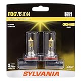 SYLVANIA - H11 Fog Vision - High Performance Yellow Halogen Fog Lights, Sleek Style &...