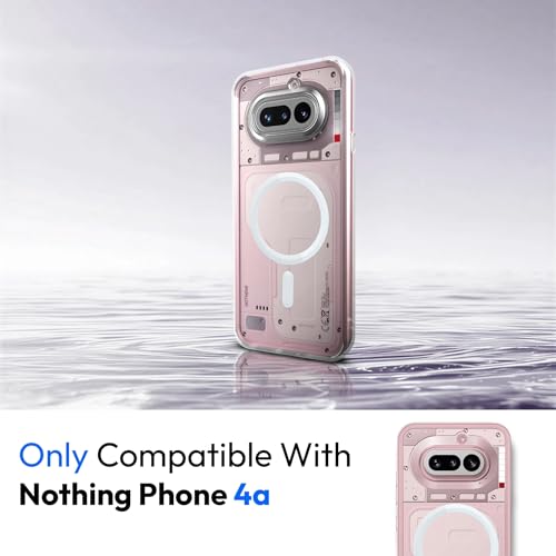 Image of Compatible for Nothing Phone 4a Translucent Hard Back | Only Compatible with Wireless Magnetic Accessories | Thin and Slim Magnetic Back Cover (Clear)