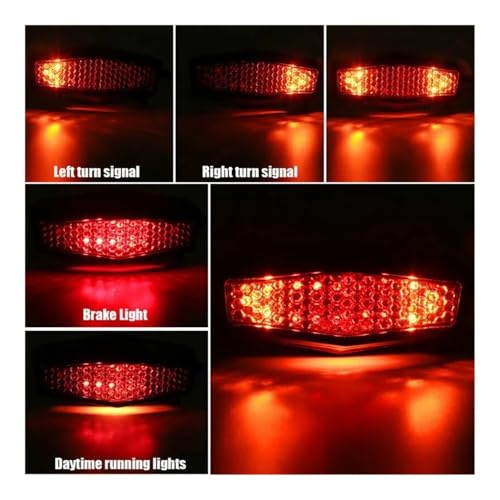 Feu de plaque d'immatriculation LED moto 5 en 1 idéal pour road trips nocturnes - 5