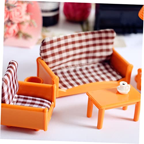 ERINGOGO 1 Conjunto De Móveis Simulados Modelo De Móveis Em Miniatura Assento De Amor Sofá Em Miniat