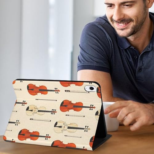 Étui iPad 11" 2025 et iPad 10e gén imprimé violon avec support réveil