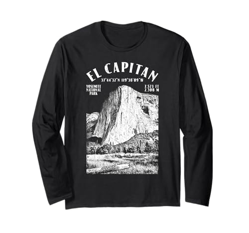 Rock Climbing Climber El Capitan Yosemite Climb Location Long Sleeve T-Shirt