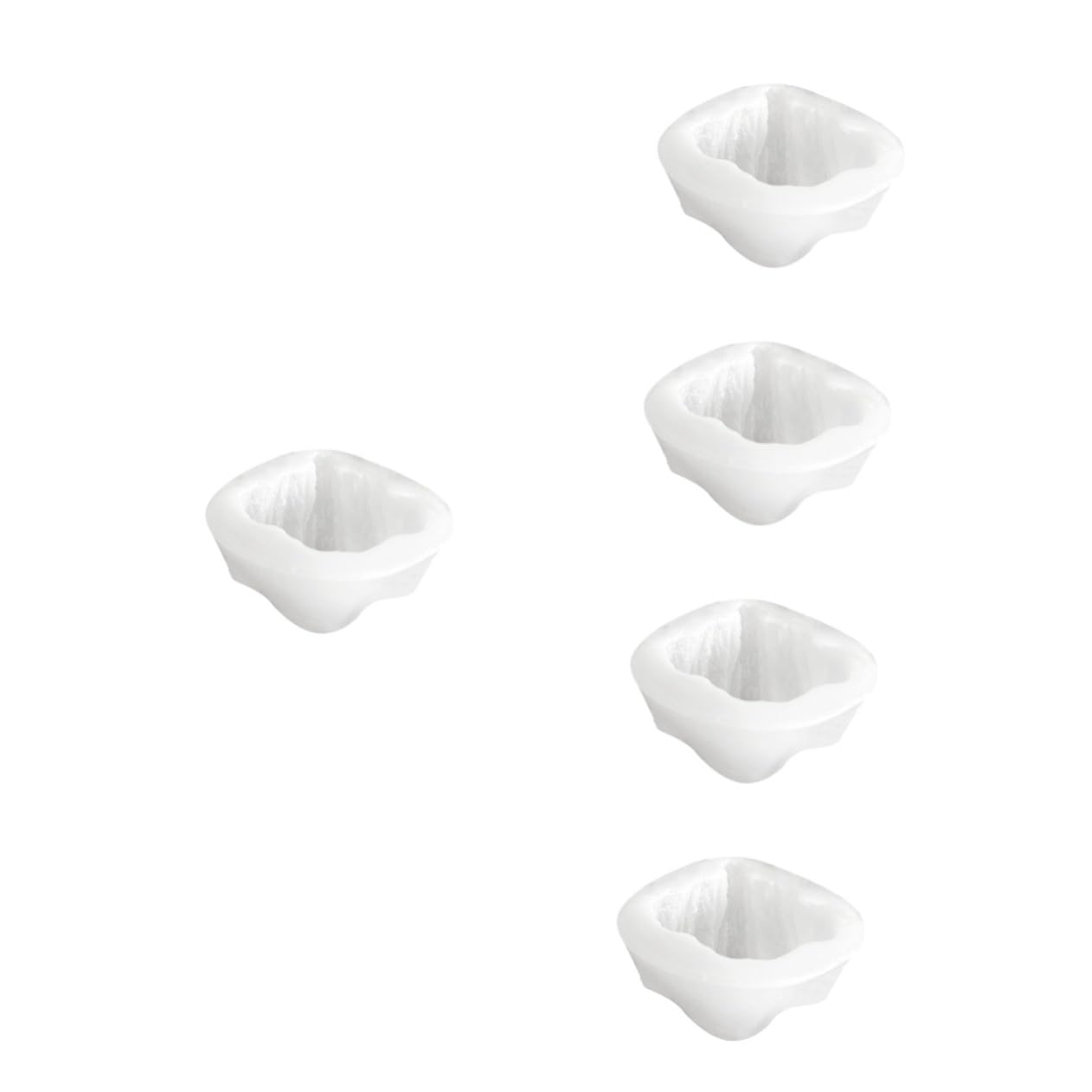 Lot De 5 Moules en Silicone pour Bougies en Forme De Croissant Faits À La Main Matériau Sûr