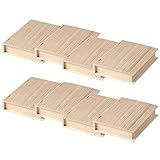 Make Market 9.75' Unfinished Wooden Book Box - Ready-To-Decorate Wood Box for Trinkets, Coins, Jewlery, Valuables - Bulk 8 Pack