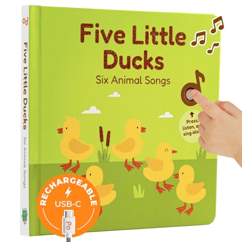 Image of Cali's Books Five Little Ducks Nursery Rhymes Book for Toddlers | Sound Books for Toddlers 1-3 | Musical Book with Sound Button and 6 Songs