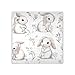 BCFHRGT Cartoon Sweet Lop-eared Rabbit square silk scarf fashion headscarf for women for christmas bufanda para mujer