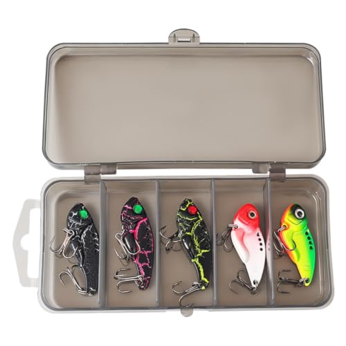 5Pcs Metal VIB 7g Spinner Spoon Lures for Bass Pike Perch