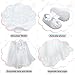 Cutecrop 5 Pcs Baptism Outfit for Baby Boys Girls Christening Outfit Cutesocks Shoes First Communion for Infant Toddler