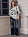 Oversized Jersey Shirts for Women - V Neck Baseball Jerseys Shirt Team Number Y2k Streetwear Tee Tops Grey