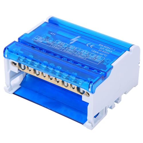 Bornier rail DIN avec bloc de distribution monophasé pour barres omnibus - 2
