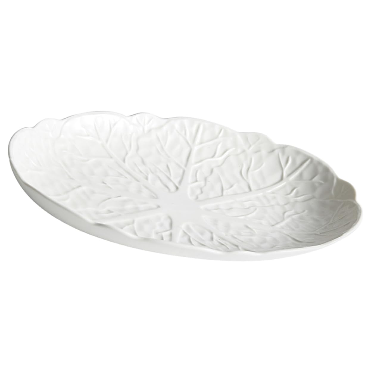 Assiette cuiseur vapeur en céramique de 12 pouces avec relief chou chinois Hemobllo
