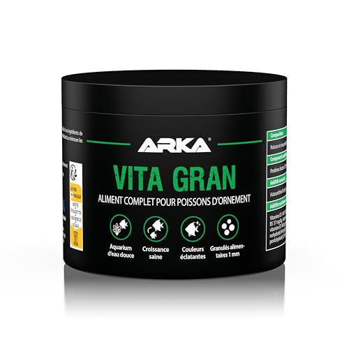 ARKA Vita Gran - 500 ML - Nourriture granulée Riche en nutriments pour des Couleurs Vives et Une Croissance Saine chez Les Poissons d'aquarium d'eau Douce,...