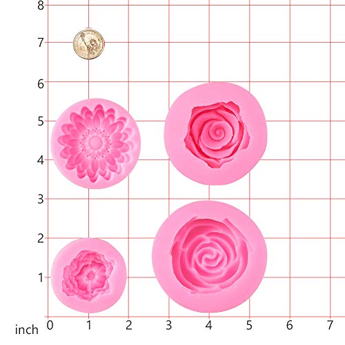 SUNNYCLUE 1 Set 4 pezzi 3D Fiore Stampo in