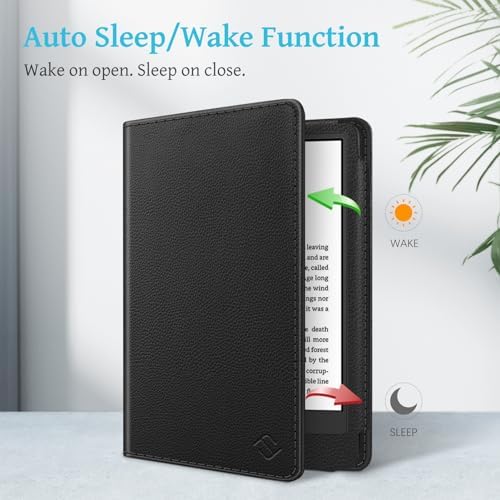 Fintie Etui do nowego Kindle (11. generacja - 2022) z 6-calowym wyświetlaczem - Kickstand etui ochronne z przegródką na kartę pętlą na rękę i funkcją Auto Sleep/Wake (ZA -czarny)