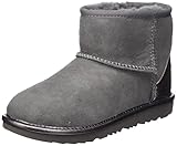 Mini brillo clásico T UGG Classic Mini Shine, Botas clásicas Unisex niños, Charcoal, 28.5 EU