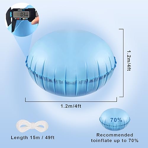 4ft x 4ft Winter Pool Cushion, Winterizing Pool Pillow with Ropes - Image 4