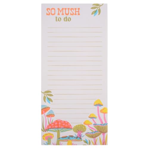 Image of Karma, Large Magnetic Notepads, Notepads for Grocery List, Shopping List, To-Do List, Reminders, Strong Magnetic Back, Memo Notepad 100 Sheets Per Pad, Cute Colorful Designs - Mushrooms