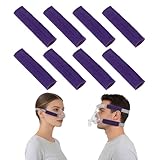 8-Pack CPAP Headgear Strap Covers, CPAP Mask Cushions, CPAP Supplies for Sleep Apnea Mask, Comfortable CPAP Accessories and Skin Protector Compatible with Most CPAP Strap to Reduce Discomfort (Purple)