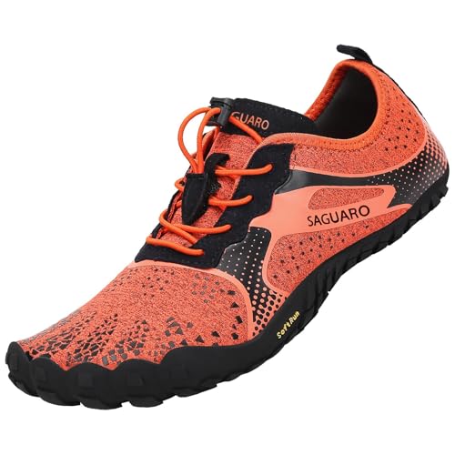 Saguaro Zapatos De Agua Para Hombre Mujer Buceo Snorkel Surf Piscina Playa Vela Mar Río Cycling Deportes Acuáticos Calzado De Natación Naranja 42