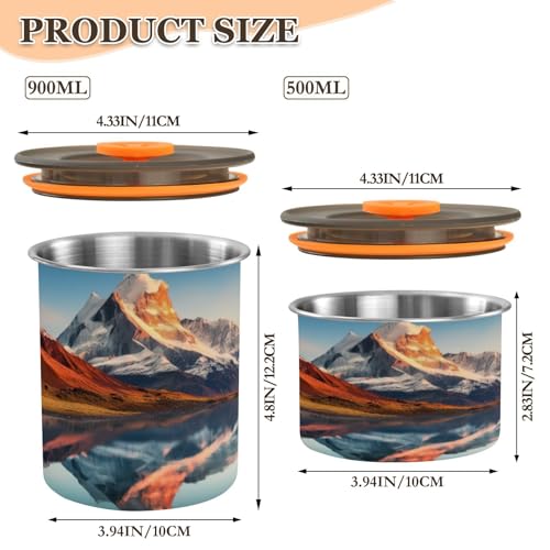 Contenedor hermético de acero inoxidable para café 500ml miniatura 2