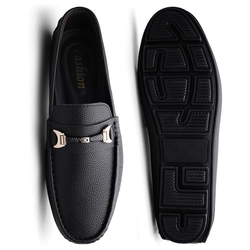 Men's Leather Driving Slip-on Penny Loafers Shoes4