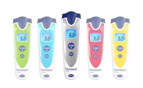 Veroval baby Infrarot-Thermometer Silber, Berührungslose und Geräuschlose Messung,...