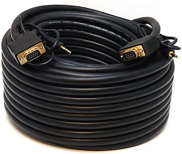 Monoprice 75-Feet VGA/SVGA Male-Male Monitor Cable with Stereo Audio and Triple Shielding
