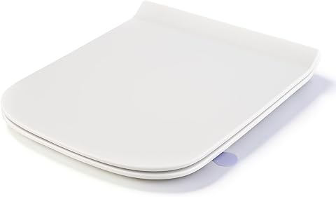 Toilettensitz mit Absenkautomatik, Q Form, Duroplast, Weiß