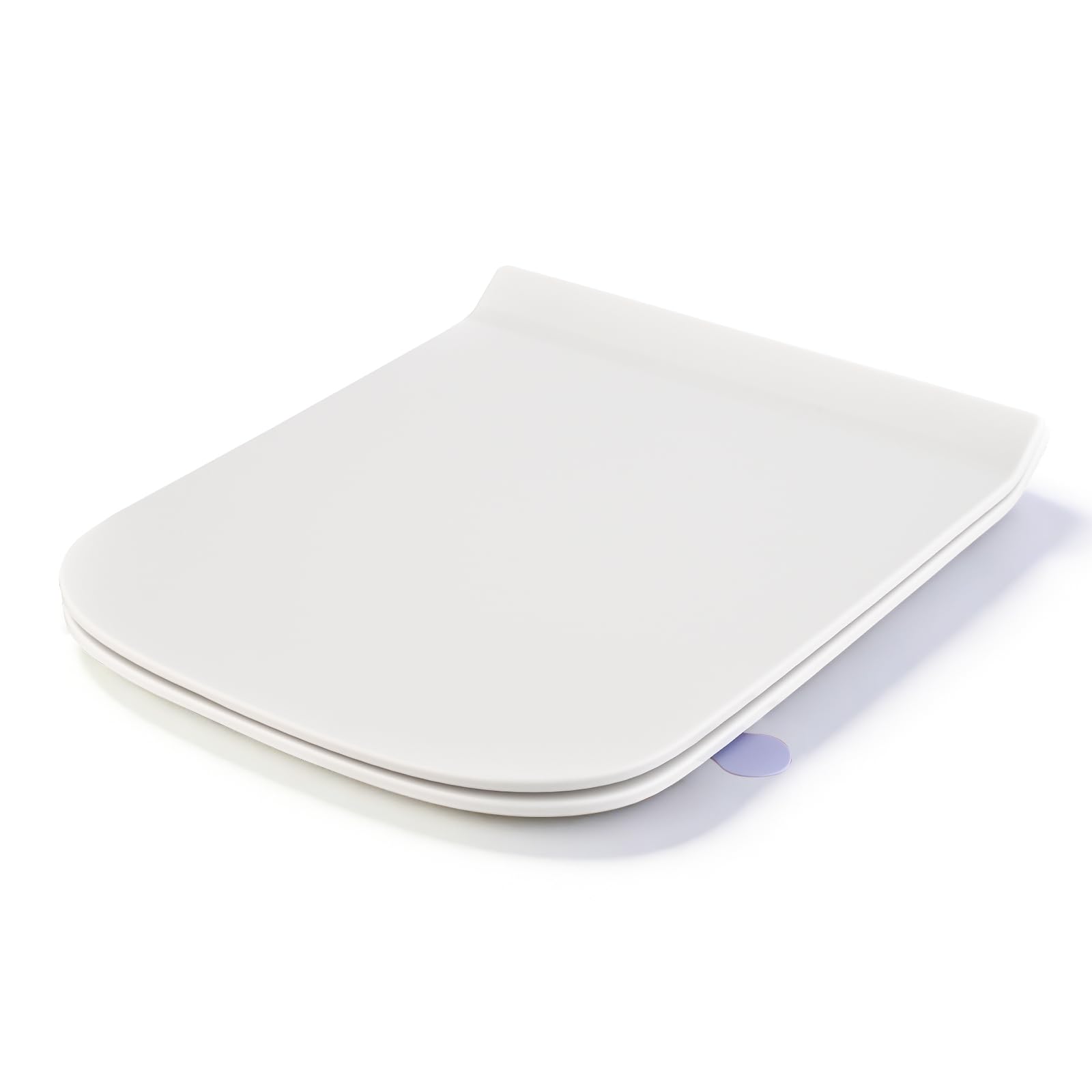 Tapa Wc Forma Cuadrado Ultrafino [CORTO], Asiento de Inodoro Cuadrado con Cierre Suave y Liberación Rápida para una Fácil Limpieza,Universal para Inodoros de Forma Cuadrada, 42,5 * 34.5CM