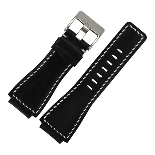 AZSHIW ���U�[�E�H�b�`�o���h �����Y���X�g�o���h Bell & Ross B&R BR-01 BR-03 �X�g���b�v ���X�g�R���x�b�N�X�x���g�u���X���b�g+�c�[���ɑΉ�, 24mm black buckle, �A�Q�[�g