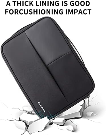 Omnpak Carrying Case for iPad Pro 11 inch, Protective Tablet Sleeve Bag with Electronics Tech Organizer for iPad Pencil/Magic Keyboard/Cables/ Charger/Adapter/Hubs, Fit iPad Air 5/10.2" New iPad