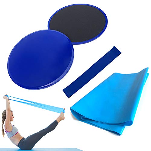Andoer Conjunto de 4 unidades de equipamentos de ioga para discos deslizantes de núcleo Resistance L