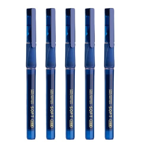 5 個の液体ゲルペン 0.5 ミリメートル針先ローラーボールペン速乾性人間工学に基づいたグリップメモを取るためのジャーナル速乾性事務用品