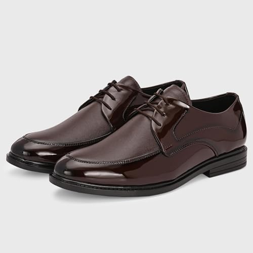 Image of Centrino Men's Formal Lace-Up Shoes | Soft & Comfortable Formal Shoe| Lace-up Oxford Shoes for Men | Solid Design | Ideal for Formal, Business Casual, and Parties | Stylish-Looking Footwear (9361)