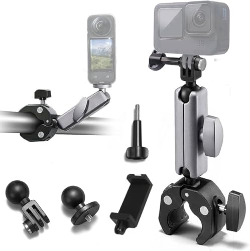 ADOFYS Aluminum Alloy Bicycle Motorcycle Super Clamp Mount Grey - Image 2