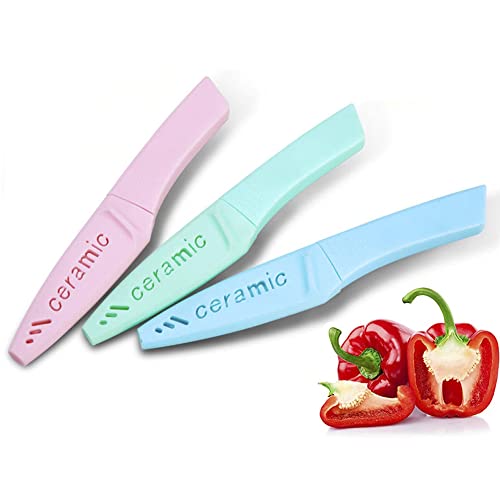 Wwzj Ceramic Pairing Knives Set, Food Knife, Lightweight Ceramic Knives With Abs Sheaths (6 Pack Fruit Knives) #TOP4