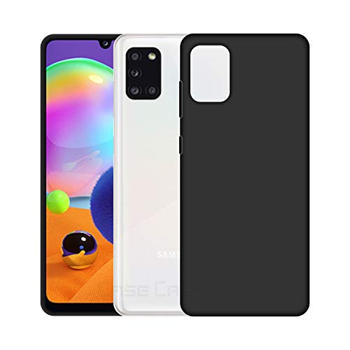 Image of Case Creation Luxurious OG Series for Samsung Galaxy A31 Case Cover,Anti-Dirty Slim Case Frosted Matte Cute Candy TPU Raised Bezel (Splash of Color) Back Cover for Samsung A31 -Black