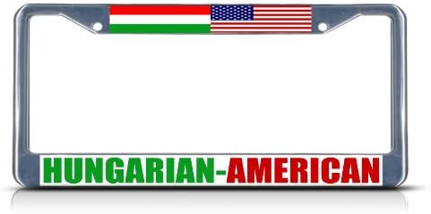 Fastasticdeals Hungarian American License Plate Frame Tag Holder Cover