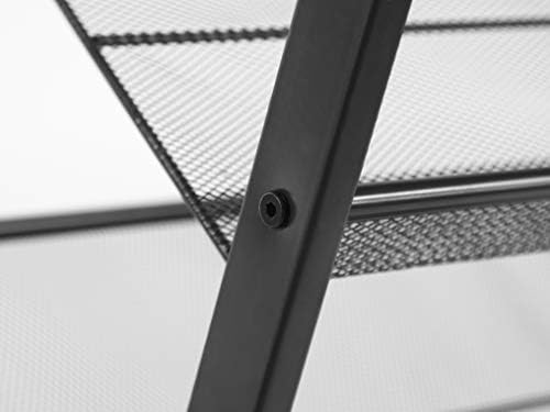 woodluv 2 Tier Metal Steel Mesh Shoe Rack, Multi-Functional Shoe Tower Shelf, Shoe Storage Organiser for Living Room, Entryway, Hallway and Cloakroom, Grey (Freestanding unit, Stackable)