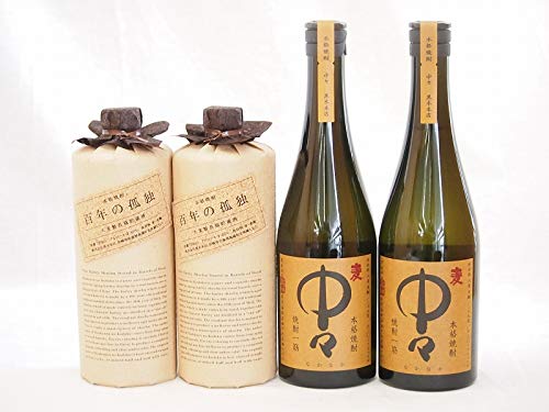 Amazon.co.jp: プレミアム麦焼酎4本セット 百年の孤独40度 中々25度