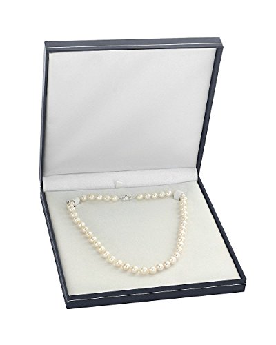 The Pearl Source 14K Gold 7-8mm AAA Quality White Freshwater Cultured Pearl Necklace for Women in 24" Matinee Length - Image 5