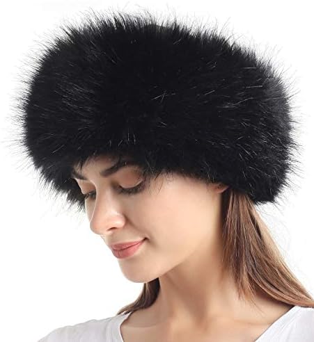 sy soul youngFaux Fur Headband with Elastic for Women's Winter Earwarmer Earmuff