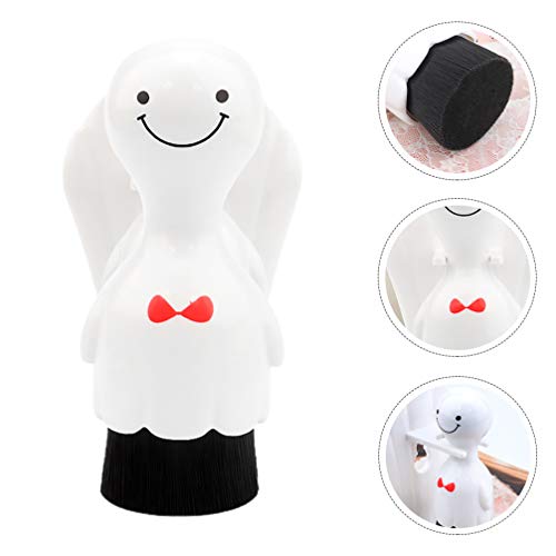 Lurrose Forma Boneca Esfoliante Facial Escova de Limpeza Rosto Escova de Lavagem de Fibra de Carvão