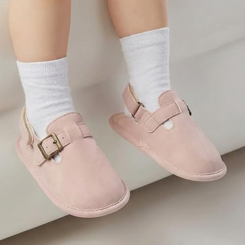 Image of KIDSUN Baby Boys Girls Sandals Adjustable Lightweight House Home Slippers Non Slip Newborn Prewalk First Walk Shoes