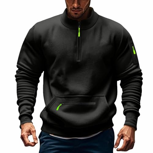 Hoodies For Men Tactical Quarter Zip Pullover Stylish Long Sleeve Top Sweatshirt With Pocket Big And Tall Hoodies2