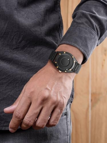 EUTOUR Herenhorloge, magnetisch, geen glas, kogellagers, kwarts, herenarmband, 42 mm, zwart., Modern EUTOUR Herenhorloge, magnetisch, geen glas, kogellagers, kwarts, herenarmband, 42 mm, zwart., Modern
